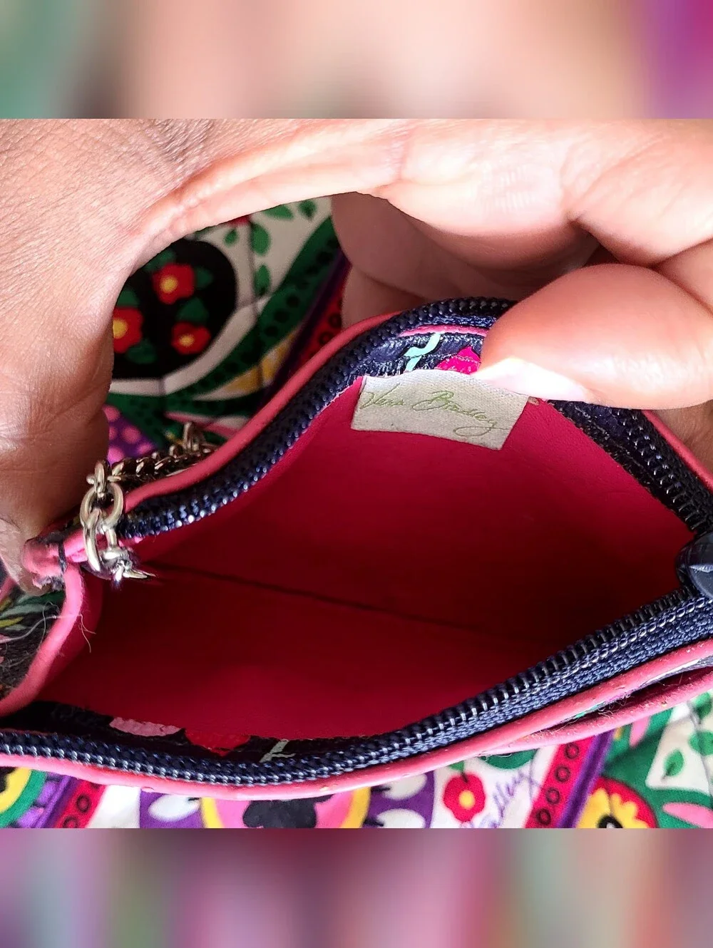 Vera Bradley Floral Laptop Case + Zip ID Coin Pouch Bundle 17x12
